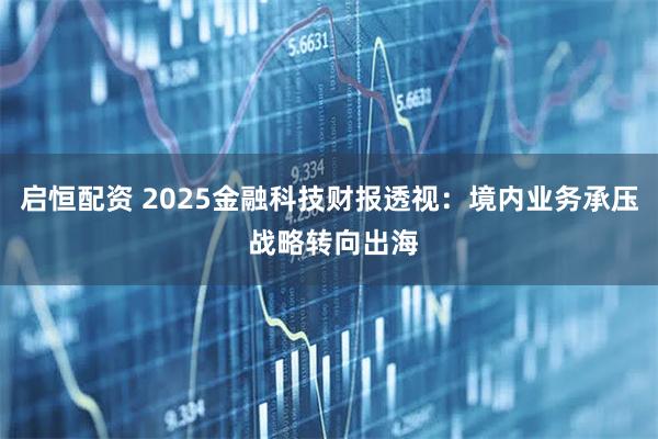 启恒配资 2025金融科技财报透视：境内业务承压 战略转向出海