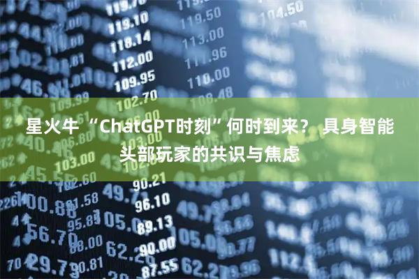 星火牛 “ChatGPT时刻”何时到来? 具身智能头部玩家的共识与焦虑