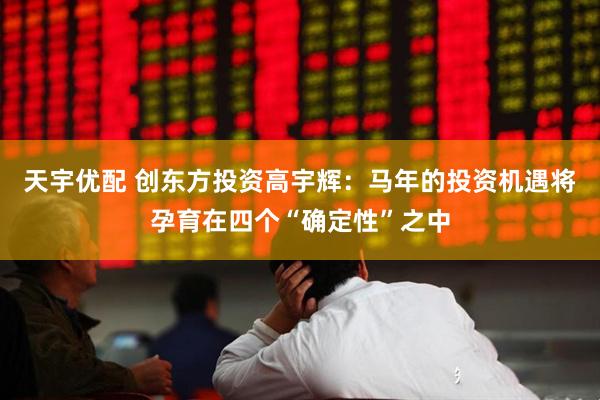 天宇优配 创东方投资高宇辉：马年的投资机遇将孕育在四个“确定性”之中