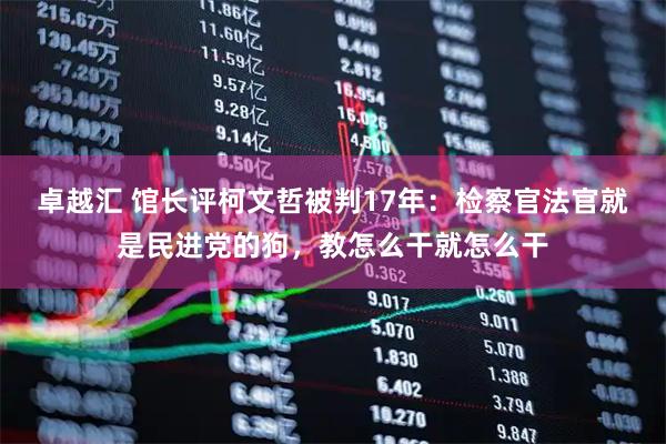 卓越汇 馆长评柯文哲被判17年：检察官法官就是民进党的狗，教怎么干就怎么干