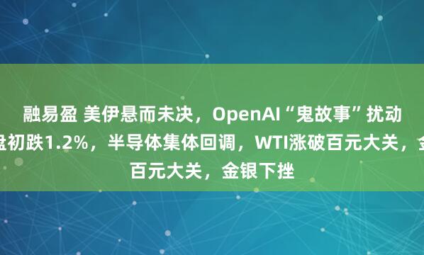 融易盈 美伊悬而未决，OpenAI“鬼故事”扰动，纳指盘初跌1.2%，半导体集体回调，WTI涨破百元大关，金银下挫