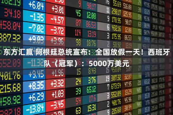东方汇赢 阿根廷总统宣布：全国放假一天！西班牙队（冠军）：5000万美元